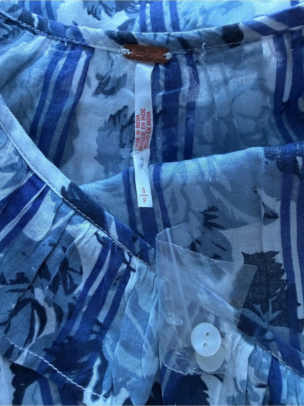 Free People Garden Wonders Maxi Dress in Blue Combo NWOT